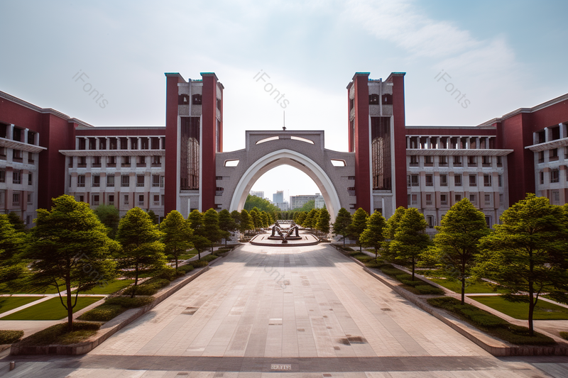 现代大学校园建筑广场摄影图,高清,摄影图,摄影图片,图片大全,摄影图免费下载